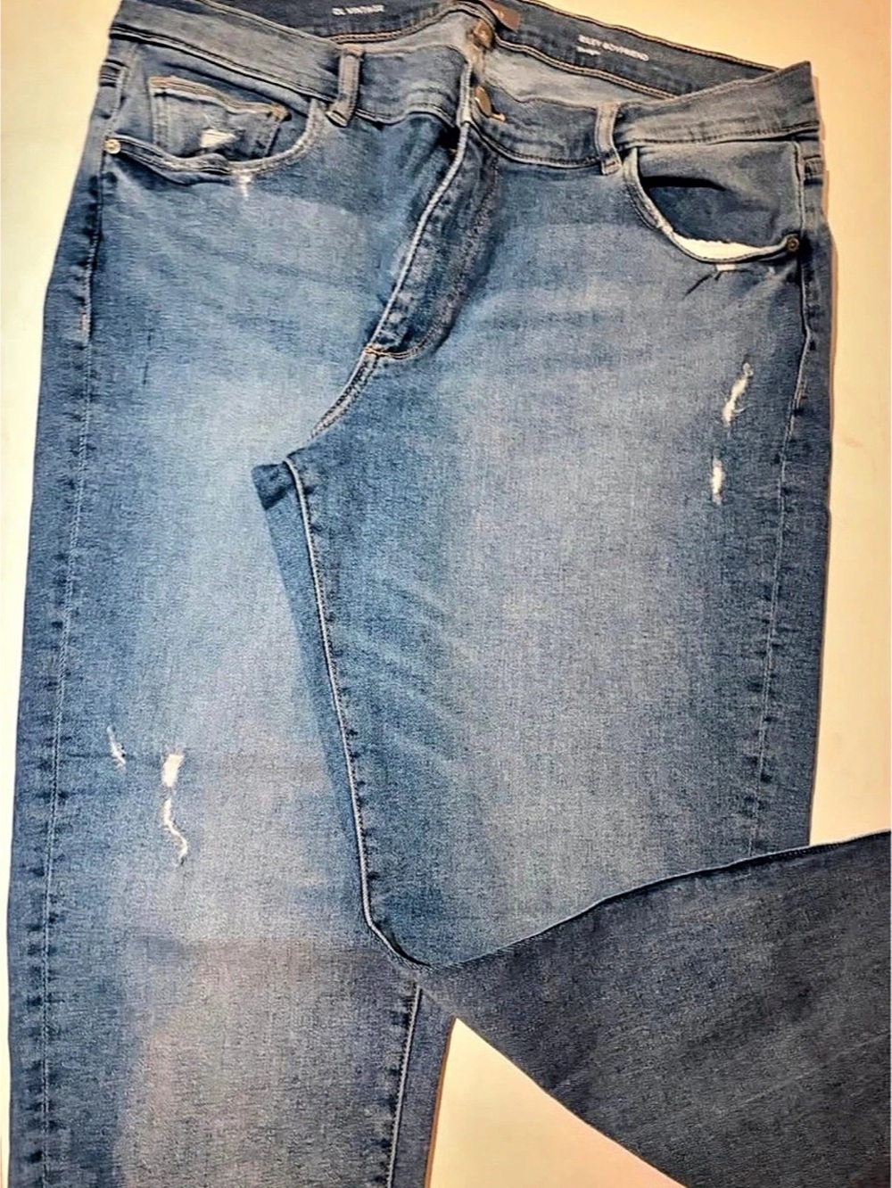 DL Vintage Riley Boyfriend Distressed Boyfriend Jeans Blue Waist 28